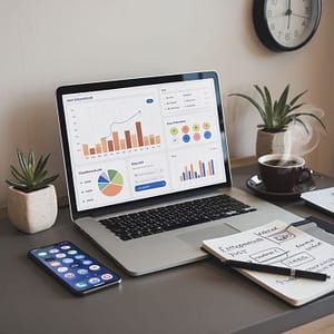 Using social media scheduling tools to stay consistent with posting.