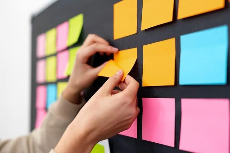 Planning content schedule for business social media post,