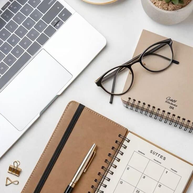 Busy entrepreneur learning how to stay consistent with content creation.